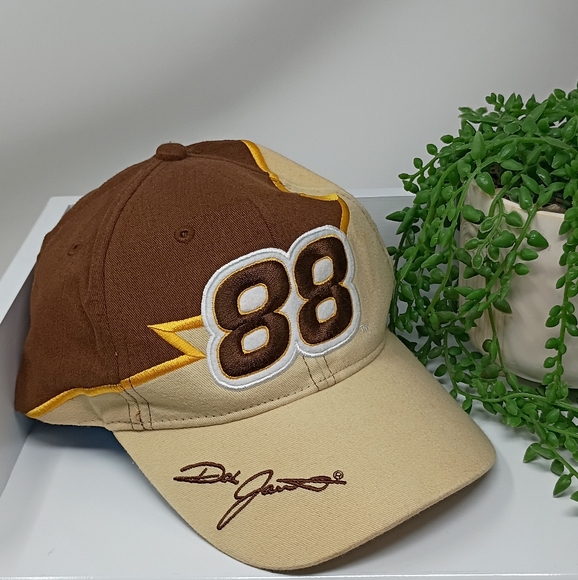 Other - Vintage #88 Dale Jarrett, Brown and Tan Embroidered Cap